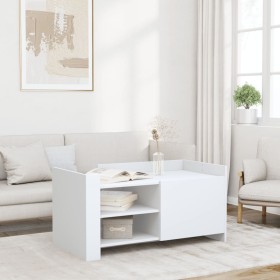 Weißer Couchtisch aus Holzwerkstoff 100x50x50 cm von , Couchtisch - Ref: Foro24-848360, Preis: 79,05 €, Rabatt: %