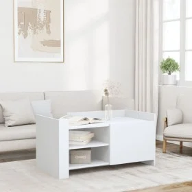 White engineered wood coffee table 100x50x50 cm by , Coffee table - Ref: Foro24-848360, Price: 78,12 €, Discount: %