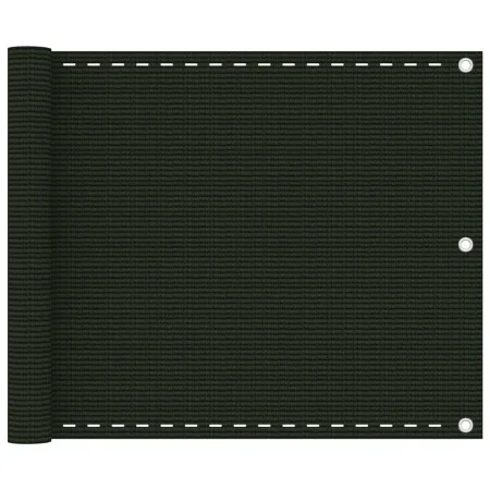 Dark green HDPE balcony awning 75x600 cm by vidaXL, Umbrellas - Ref: Foro24-310971, Price: 23,58 €, Discount: %