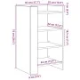 White engineered wood sideboard 45x35x75 cm by , Sideboards - Ref: Foro24-848381, Price: 50,81 €, Discount: %