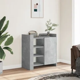 Aparador de madera contrachapada gris hormigón 73,5x35x75 cm de , Aparadores - Ref: Foro24-848405, Precio: 70,33 €, Descuento: %