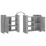 Gray concrete plywood sideboard 73.5x35x75 cm by , Sideboards - Ref: Foro24-848405, Price: 70,33 €, Discount: %