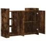Engineered wood smoked oak sideboard 100x35x75 cm by , Sideboards - Ref: Foro24-848413, Price: 104,58 €, Discount: %