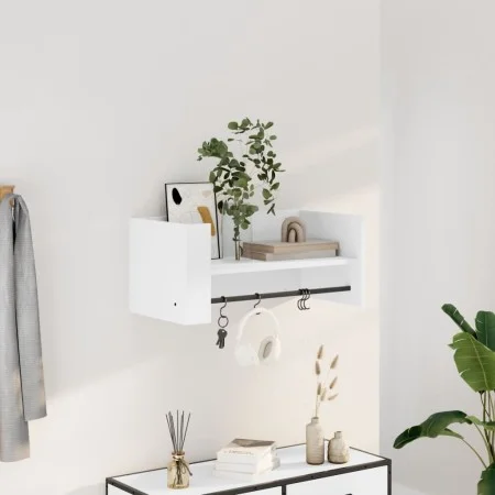 Engineered wood white wall shelf 70.5x35x30.5 cm by , Shelves and shelves - Ref: Foro24-848451, Price: 29,20 €, Discount: %