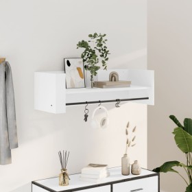 Engineered wood white wall shelf 100x35x30.5 cm by , Shelves and shelves - Ref: Foro24-848458, Price: 39,22 €, Discount: %