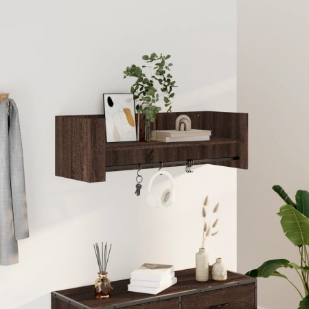 Estante de pared madera ingeniería marrón roble 100x35x30,5 cm de , Estantes y estanterías - Ref: Foro24-848464, Precio: 39,55 €