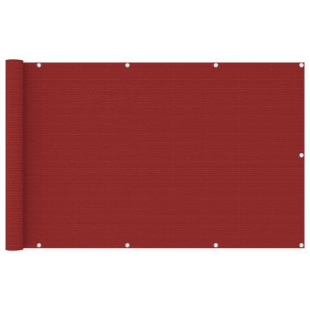 Toldo para balcón HDPE rojo 120x600 cm de vidaXL, Sombrillas - Ref: Foro24-311015, Precio: 26,38 €