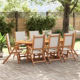 Faltbare Gartenstühle, 8 Stück Massivholz Akazie Textilene von , Gartenstühle - Ref: Foro24-3279240, Preis: 585,76 €, Rabatt: %