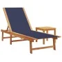 2 sun loungers with solid acacia wood table and blue textilene by , Loungers - Ref: Foro24-3279254, Price: 354,09 €, Discount: %