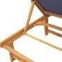 Tumbonas 2 uds con mesa madera maciza acacia y textileno azul de , Tumbonas - Ref: Foro24-3279254, Precio: 354,09 €, Descuent...