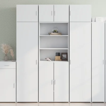 Tall white engineered wood sideboard 70x42.5x185 cm by , Sideboards - Ref: Foro24-3281371, Price: 156,68 €, Discount: %