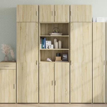 Aparador alto madera de ingeniería roble Sonoma 70x42,5x185 cm de , Aparadores - Ref: Foro24-3281373, Precio: 159,30 €, Descu...