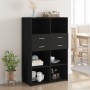 Engineered wood black sideboard 80x42.5x124 cm by , Sideboards - Ref: Foro24-3281386, Price: 126,08 €, Discount: %
