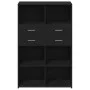 Aparador de madera de ingeniería negro 80x42,5x124 cm de , Aparadores - Ref: Foro24-3281386, Precio: 125,13 €, Descuento: %