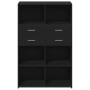 Engineered wood black sideboard 80x42.5x124 cm by , Sideboards - Ref: Foro24-3281386, Price: 126,08 €, Discount: %
