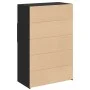 Aparador de madera de ingeniería negro 80x42,5x124 cm de , Aparadores - Ref: Foro24-3281386, Precio: 125,13 €, Descuento: %