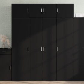 Schwarzer Hochschrank aus Holzwerkstoff 80x42,5x185 cm von , Sideboards - Ref: Foro24-3281435, Preis: 217,17 €, Rabatt: %