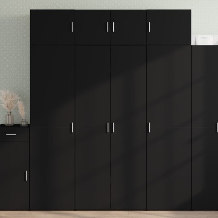 Schwarzer Hochschrank aus Holzwerkstoff 80x42,5x185 cm von , Sideboards - Ref: Foro24-3281435, Preis: 217,17 €, Rabatt: %