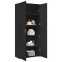 Tall black engineered wood sideboard 80x42.5x185 cm by , Sideboards - Ref: Foro24-3281435, Price: 213,15 €, Discount: %