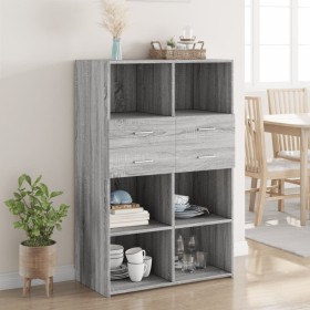 Engineered wood sideboard in Sonoma grey, 80x42.5x124 cm. by , Sideboards - Ref: Foro24-3281390, Price: 135,79 €, Discount: %
