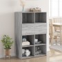 Aparador de madera de ingeniería gris Sonoma 80x42,5x124 cm de , Aparadores - Ref: Foro24-3281390, Precio: 139,85 €