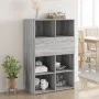 Engineered wood sideboard in Sonoma grey, 80x42.5x124 cm. by , Sideboards - Ref: Foro24-3281390, Price: 133,97 €, Discount: %