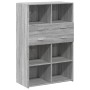 Aparador de madera de ingeniería gris Sonoma 80x42,5x124 cm de , Aparadores - Ref: Foro24-3281390, Precio: 139,85 €