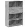 Engineered wood sideboard in Sonoma grey, 80x42.5x124 cm. by , Sideboards - Ref: Foro24-3281390, Price: 133,97 €, Discount: %