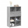Aparador de madera de ingeniería gris Sonoma 80x42,5x124 cm de , Aparadores - Ref: Foro24-3281390, Precio: 139,85 €