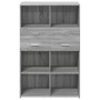 Aparador de madera de ingeniería gris Sonoma 80x42,5x124 cm de , Aparadores - Ref: Foro24-3281390, Precio: 139,85 €