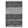 Engineered wood sideboard in Sonoma grey, 80x42.5x124 cm. by , Sideboards - Ref: Foro24-3281390, Price: 133,97 €, Discount: %