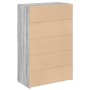 Aparador de madera de ingeniería gris Sonoma 80x42,5x124 cm de , Aparadores - Ref: Foro24-3281390, Precio: 139,85 €