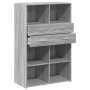 Aparador de madera de ingeniería gris Sonoma 80x42,5x124 cm de , Aparadores - Ref: Foro24-3281390, Precio: 139,85 €