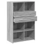 Engineered wood sideboard in Sonoma grey, 80x42.5x124 cm. by , Sideboards - Ref: Foro24-3281390, Price: 133,97 €, Discount: %