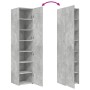 Engineered wood gray concrete sideboard 40x42.5x185 cm by , Sideboards - Ref: Foro24-3281402, Price: 140,90 €, Discount: %