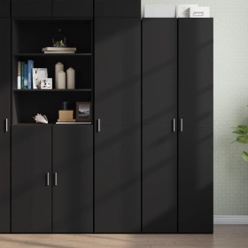 Engineered wood black sideboard 40x42.5x185 cm by , Sideboards - Ref: Foro24-3281400, Price: 145,02 €, Discount: %