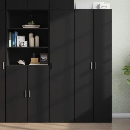Engineered wood black sideboard 40x42.5x185 cm by , Sideboards - Ref: Foro24-3281400, Price: 145,43 €, Discount: %
