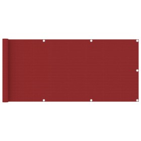 Toldo para balcón HDPE rojo 75x400 cm