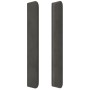 Cabecero con LED de terciopelo gris oscuro 83x16x118/128 cm