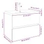 Set de mueble de baño 2 piezas cerámica y madera de ingeniería de , Muebles de baño - Ref: Foro24-3307662, Precio: 183,74 €, ...