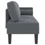 Daybed sofa with dark gray velvet cushions by , Daybeds - Ref: Foro24-4007572, Price: 144,10 €, Discount: %