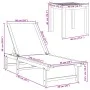 Sun lounger with solid acacia wood table and gray textilene by , Loungers - Ref: Foro24-4008417, Price: 191,63 €, Discount: %