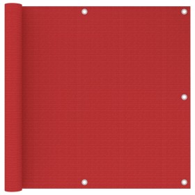 Red HDPE balcony awning 90x600 cm by vidaXL, Umbrellas - Ref: Foro24-311011, Price: 27,18 €, Discount: %