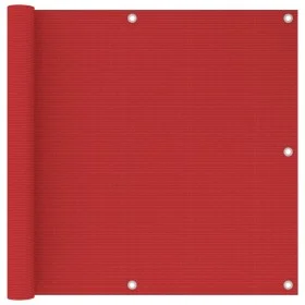 Red HDPE balcony awning 90x600 cm by vidaXL, Umbrellas - Ref: Foro24-311011, Price: 26,81 €, Discount: %