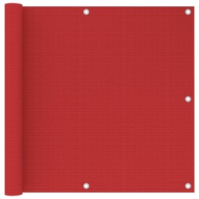 Toldo para balcón HDPE rojo 90x600 cm