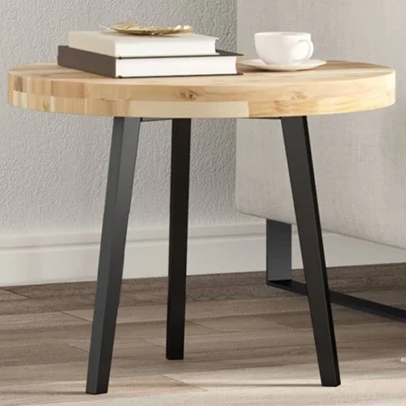 Solid acacia wood round table top Ø50x4 cm by , Table tops - Ref: Foro24-4008689, Price: 49,22 €, Discount: %