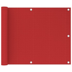 Toldo para balcón HDPE rojo 75x300 cm