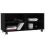 Schwarzer TV-Schrank aus Sperrholz mit Rollen 90x35x35 cm von vidaXL, TV-Möbel - Ref: Foro24-800181, Preis: 62,62 €, Rabatt: %
