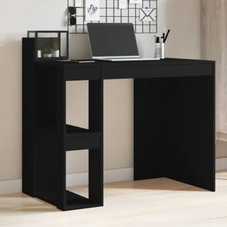 Schreibtisch aus schwarzem Ingenieurholz 103,5x56,5x94 cm von , Schreibtische - Ref: Foro24-847976, Preis: 89,60 €, Rabatt: %