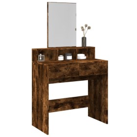 Dresser with smoked oak mirror 80x41x144.5 cm by , Bedroom Dressers - Ref: Foro24-848175, Price: 94,20 €, Discount: %
